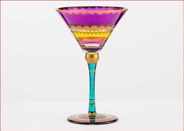 Cocktailglas von Hand bemalen. Kostenfreie Lieferung!