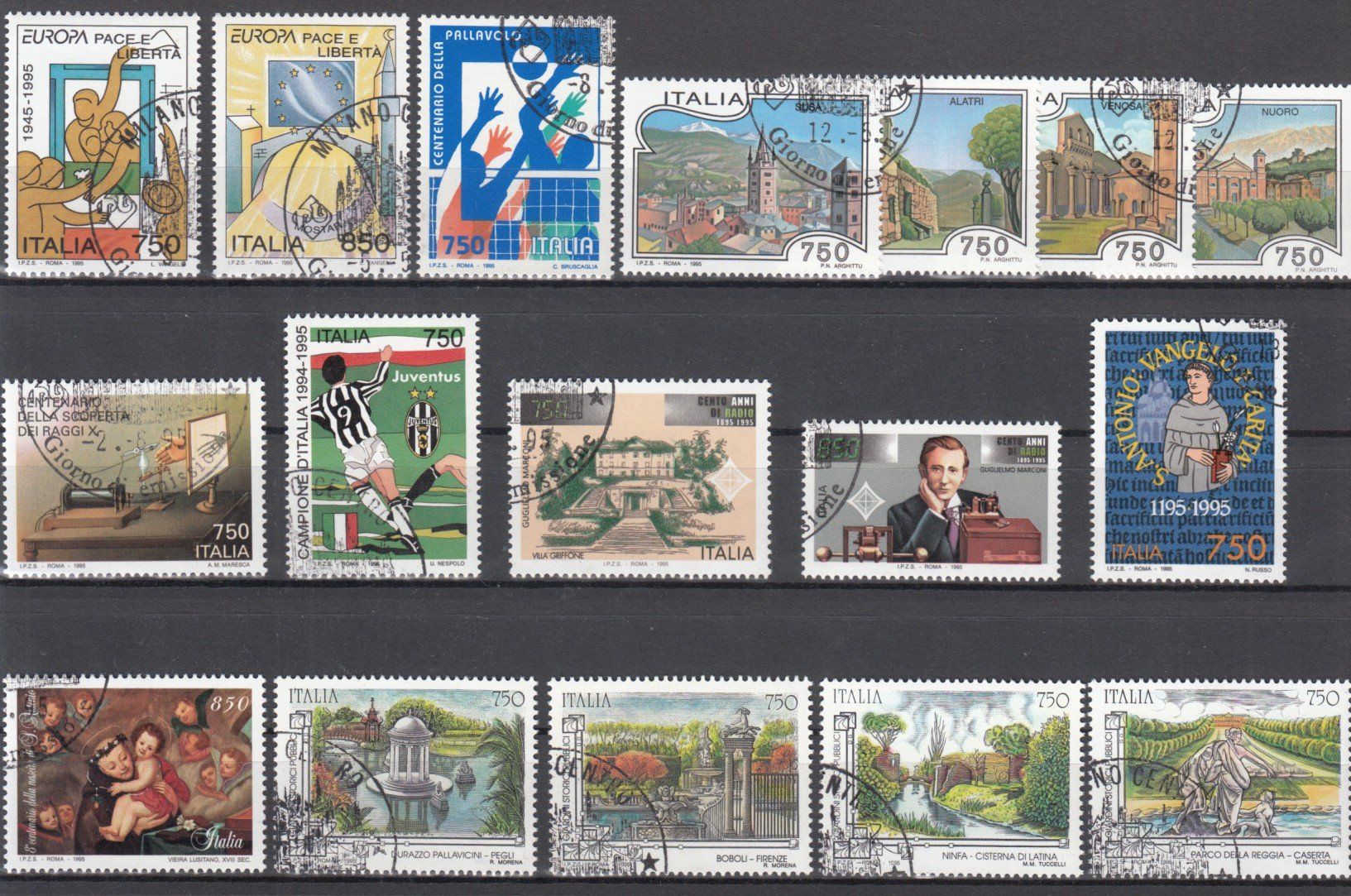 Alle Briefmarken: Italien 1995 mit ET – Gebraucht aus Bürglen TG von StampGraf 3