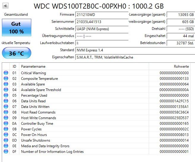 Western Digital Dischi rigidi: WD Blue SN550 NVMe SSD 1TB – Usato da Baltschieder venduto da lea_m2hc 1