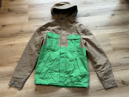 Adidas Jacke braun grün Kapuze Grösse S guter Zustand