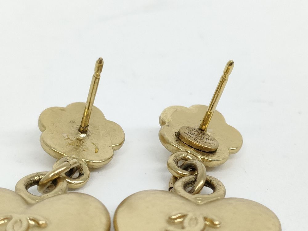 [Chanel] Chanel 02P COCO Mark Gripoie Stone ChainBrooch Yellow Gold [Used] [Authenticated and Guaranteed Authentic] 208398