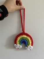 HANDGEFERTIGT - Regenbogen Anhänger