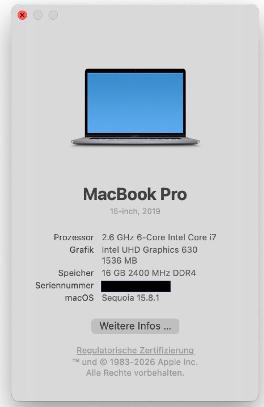 Apple Notebooks: Apple MacBook Pro 15", JG 2019, Graphite – Gebraucht aus Bonstetten von ste_c6bm 4