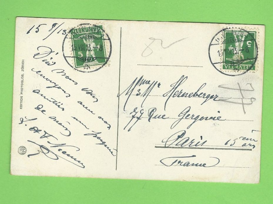 Cartoline postali: Grosse Scheidegg – Usato da Zürich venduto da t24_de 1