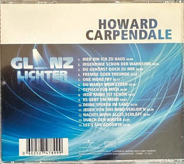 CDs: Howard Carpendale - Glanzlichter CD - Top Zustand! – Gebraucht aus Beringen von Mantafisch1 1
