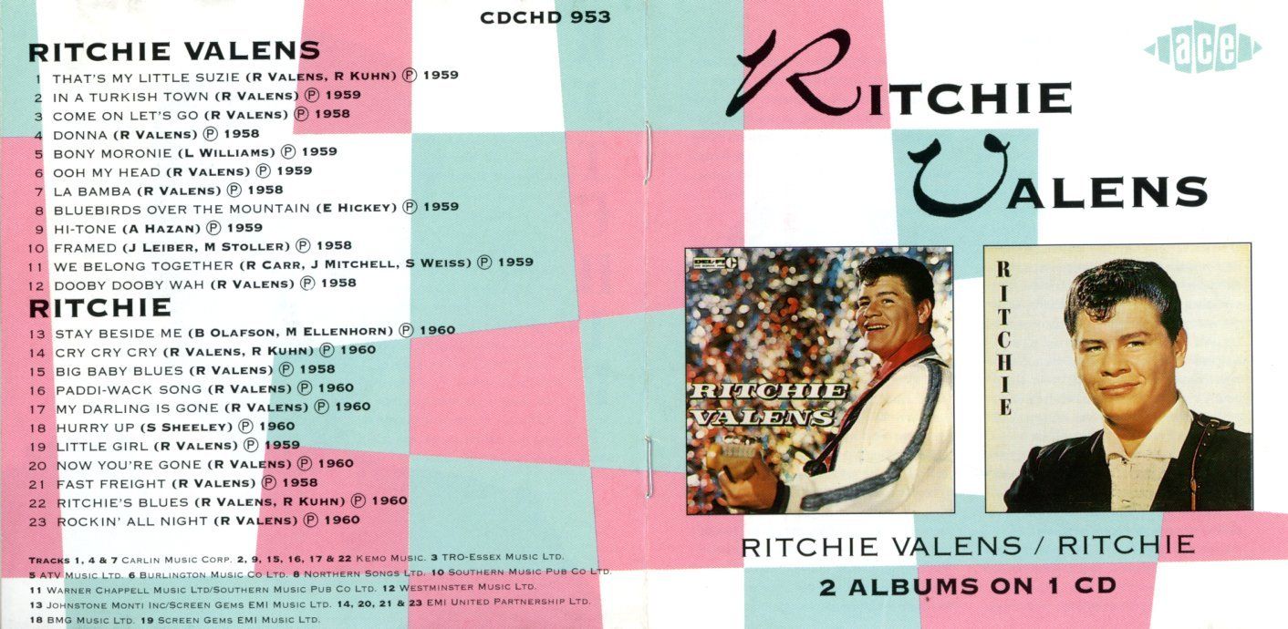 CDs: 2LPs on 1CD - RITCHIE VALENS Ritchie Valens/Ritchie (Del-Fi) – Neu (gemäss Beschreibung) aus Morges von evnocha3 3