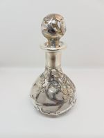 Jugendstil Parfümflasche 1000 Silber graviert antik