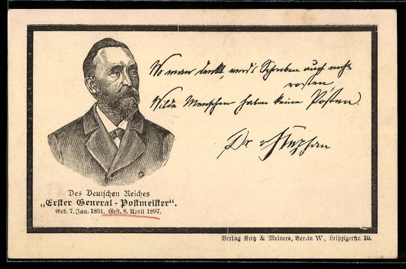 Entiers postaux: Dr. Heinrich von Stephan, Erster General – D'occasion à Berlin par bartko-reher
