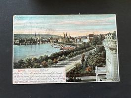 Postkarte Zürich Utoquai Litho 1905  (P71)