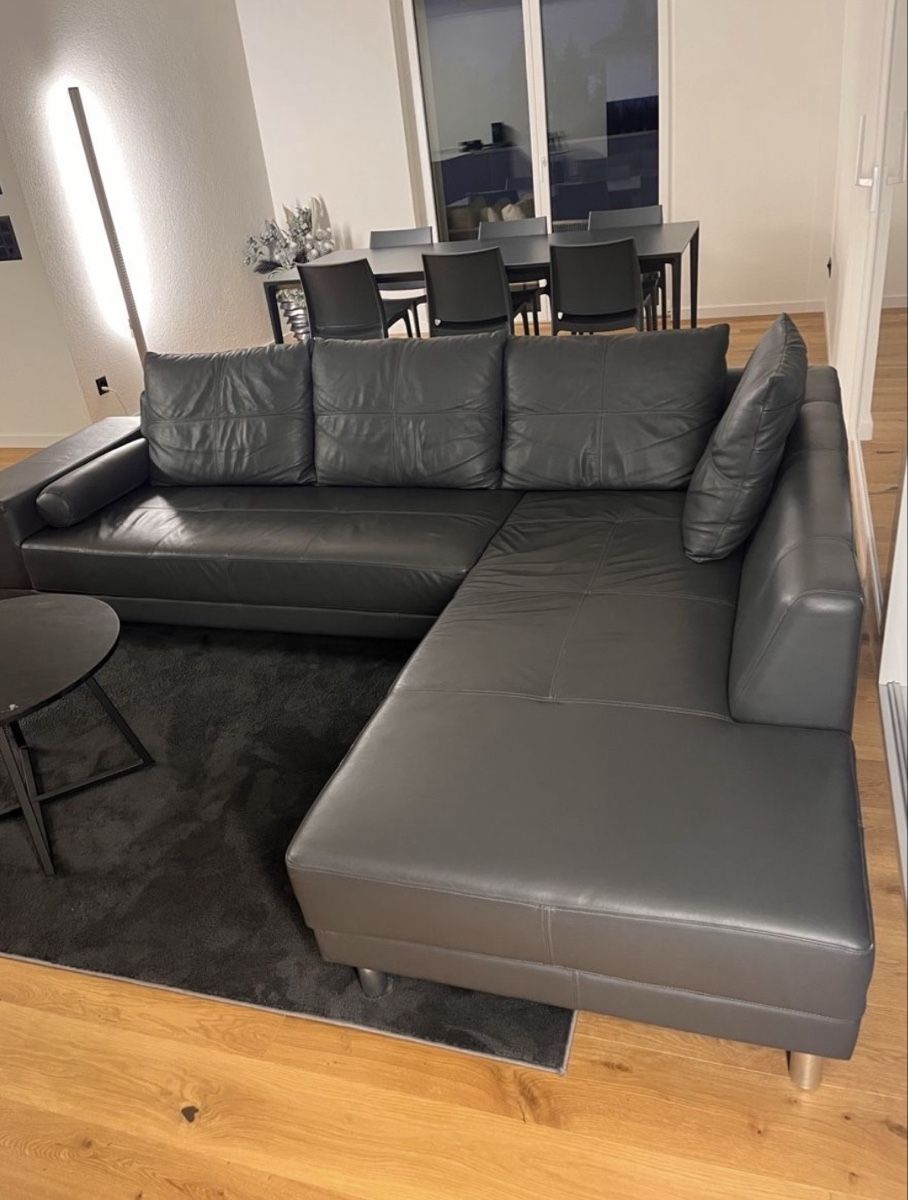 Sofas: Ecksofa rechts Leder anthrazit – Gebraucht aus Frasnacht von ma-at 3