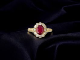 Rubin - Diamant - Ring