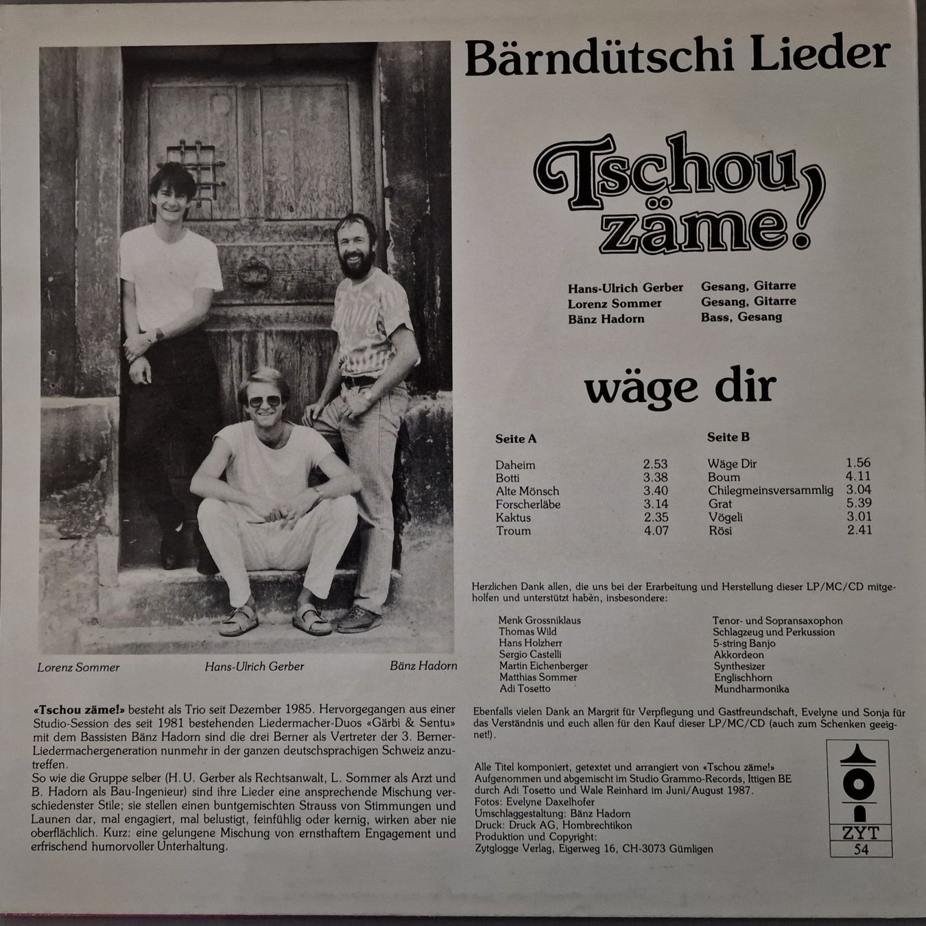 Dischi in vinile: Tschou Zäme! LP – Wäge Dir – Usato da Root venduto da atelier22 1