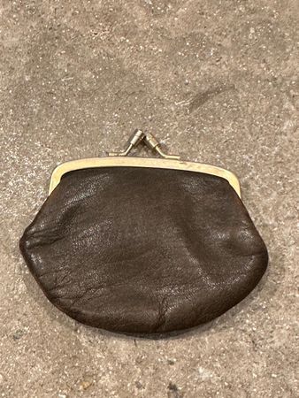 Braunes Portemonnaie / Täschli aus Leder, Vintage-Look