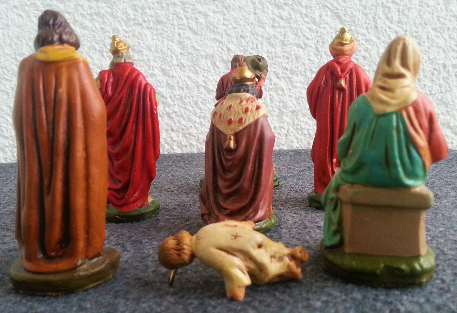 Figuren: KRIPPENFIGUREN, Konvolut 7 Figuren, um 1940 – Gebraucht aus Oberriet SG von ganesh435 2