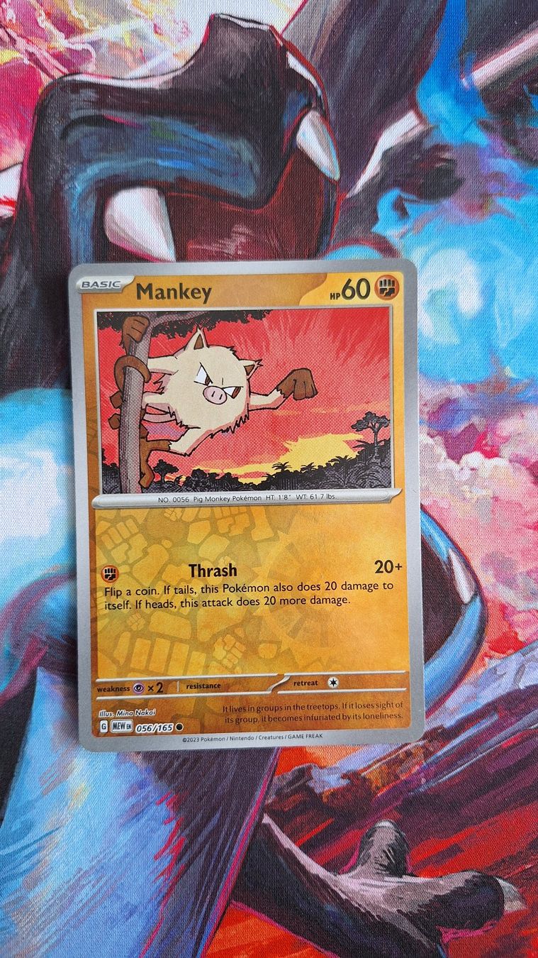 Pokémon Carte collezionabili: Mankey Menki - Reverse Holo - Pokemon Mew 151 – Usato da Altstätten SG venduto da GGsGameshop