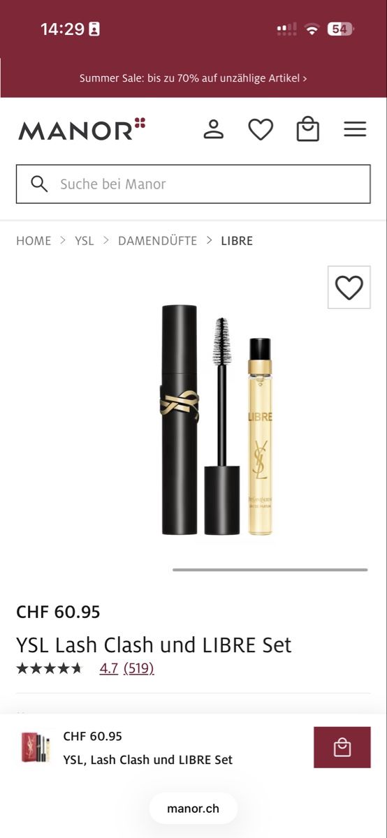 Make-up: YSL Lash Clash Libre Set Mascara and Perfume – Neu und originalverpackt aus Sementina von NinaDel 1