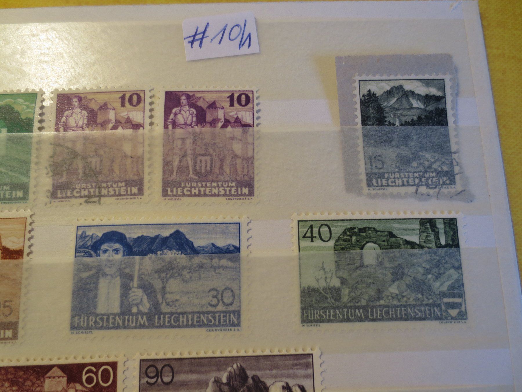 Tutti i francobolli: FL - Lot 1937 / 38. KW= Fr. 320.- #10/2 – Usato da Schöftland venduto da Topdeal4 2