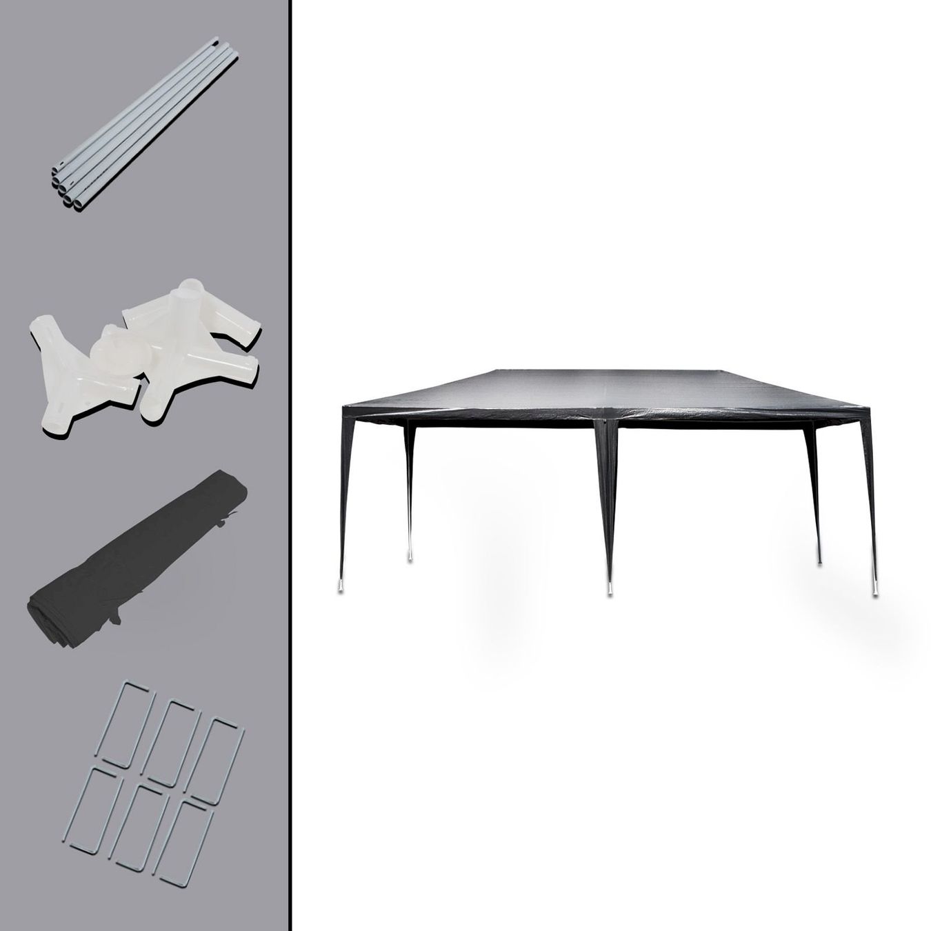 Casette da giardino & serre: Toboli Pavillon 3×6m Grau – Nuovo e nell'imballaggio originale da Bottighofen venduto da zaap 3