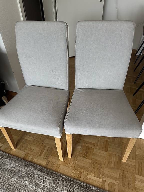 Sedie: 2 IKEA Stühle mit grauen Bezügen – Usato da Zürich venduto da kru_rzl8