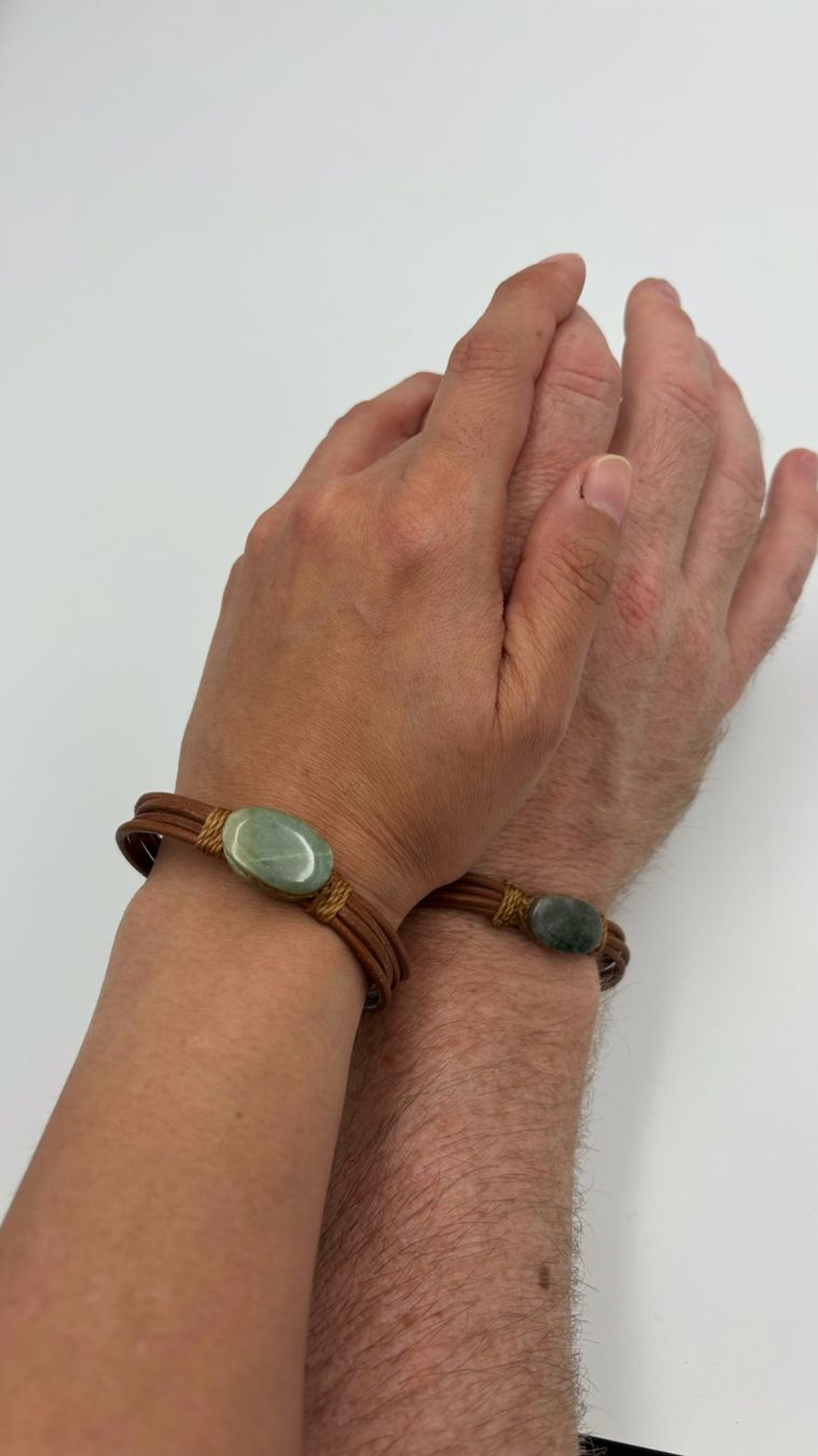 Bracciali & Braccialetti: Lederarmband mit Jade – Nuovo e nell'imballaggio originale da Ruggell venduto da JadeShop 2