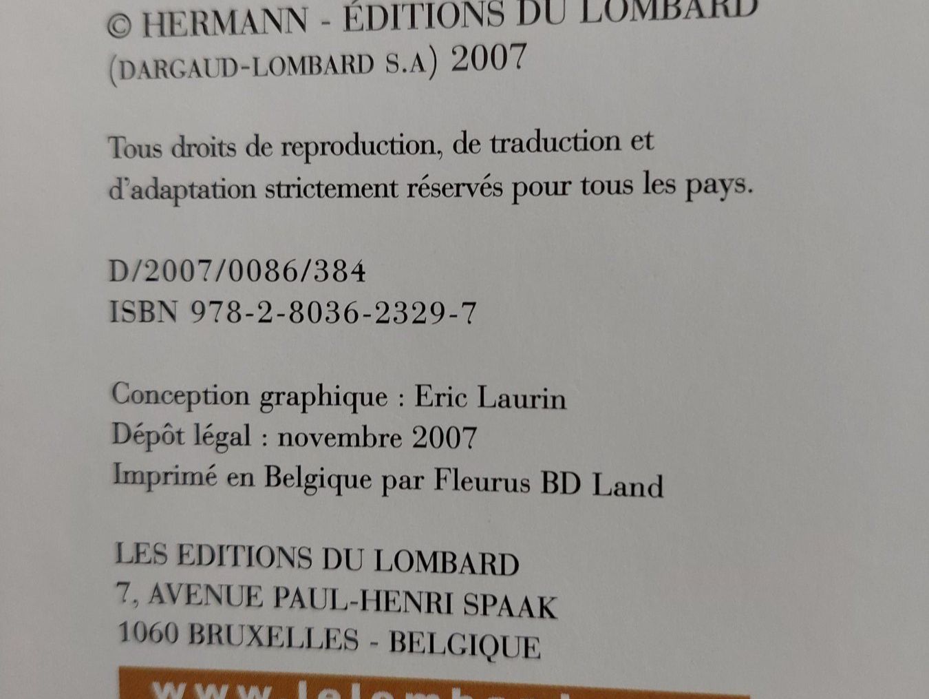 Fumetti: Hermann / Afrika EO 2007 TBE – Usato da Genève venduto da Blu_BD 2
