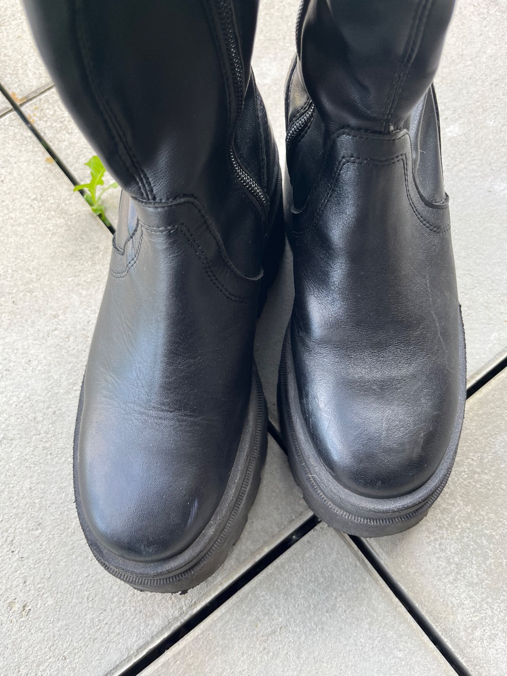 Buffalo Scarpe da donna: Buffalo Plateau Stiefel Schwarz Gr. 37 Leder – Usato da Neuenkirch venduto da the_7pdb 1