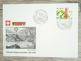 TR17 Enveloppe + Timbre Suisse 1991