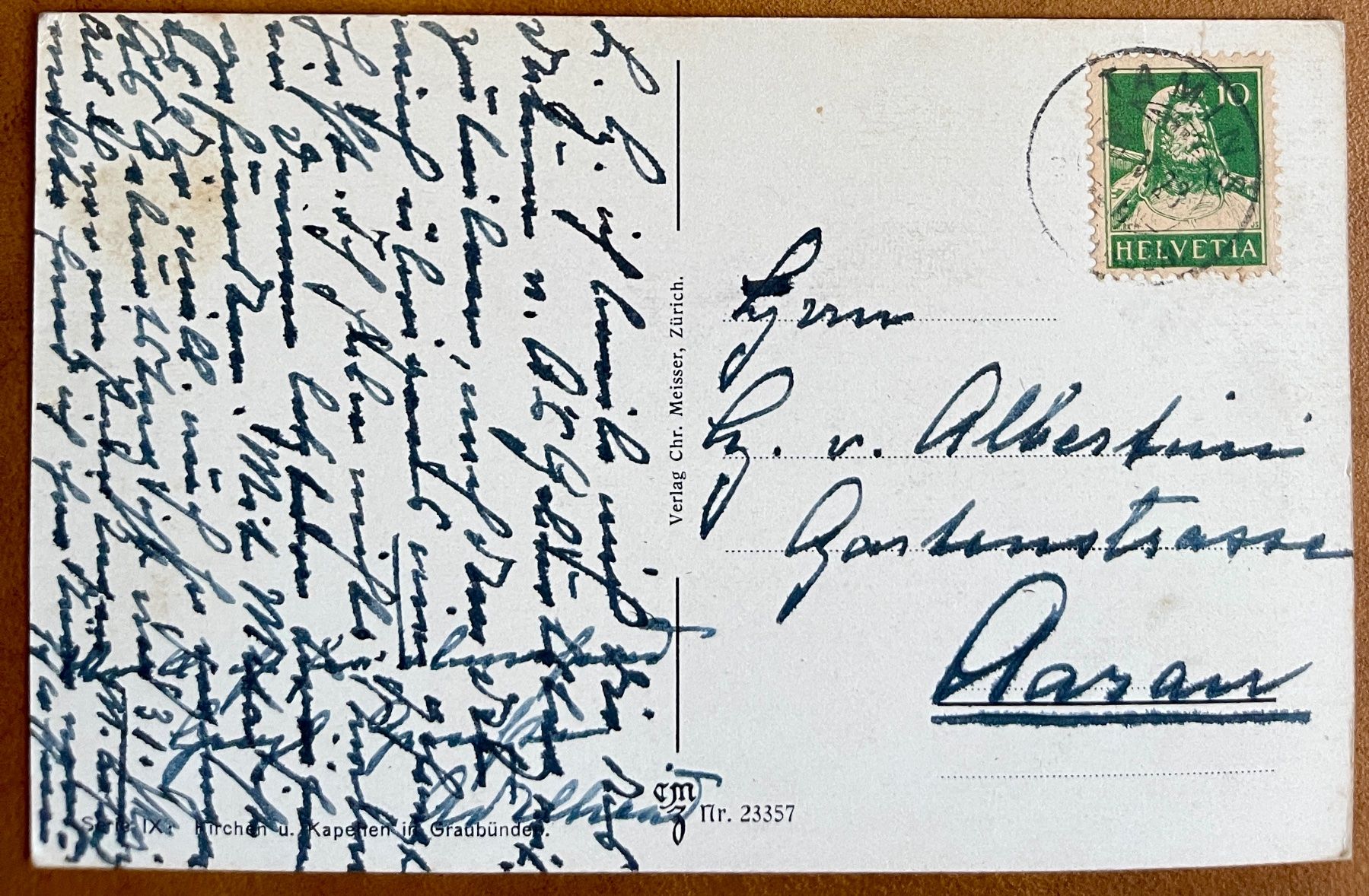 Cartoline postali: DISENTIS - Kapelle in Disla 1923 – Usato da Lutry venduto da Ediego 1