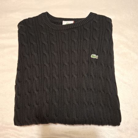  Lacoste Devanlay Pull torsadé noir - Taille 4 (M) 