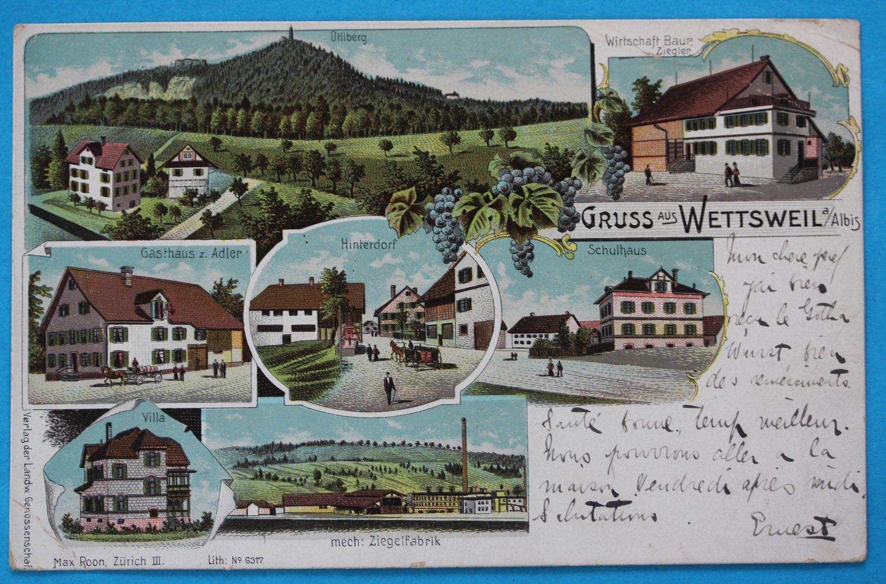 Cartoline postali: WETTSWEIL LITHO AK – Usato da Lotzwil venduto da pirolh