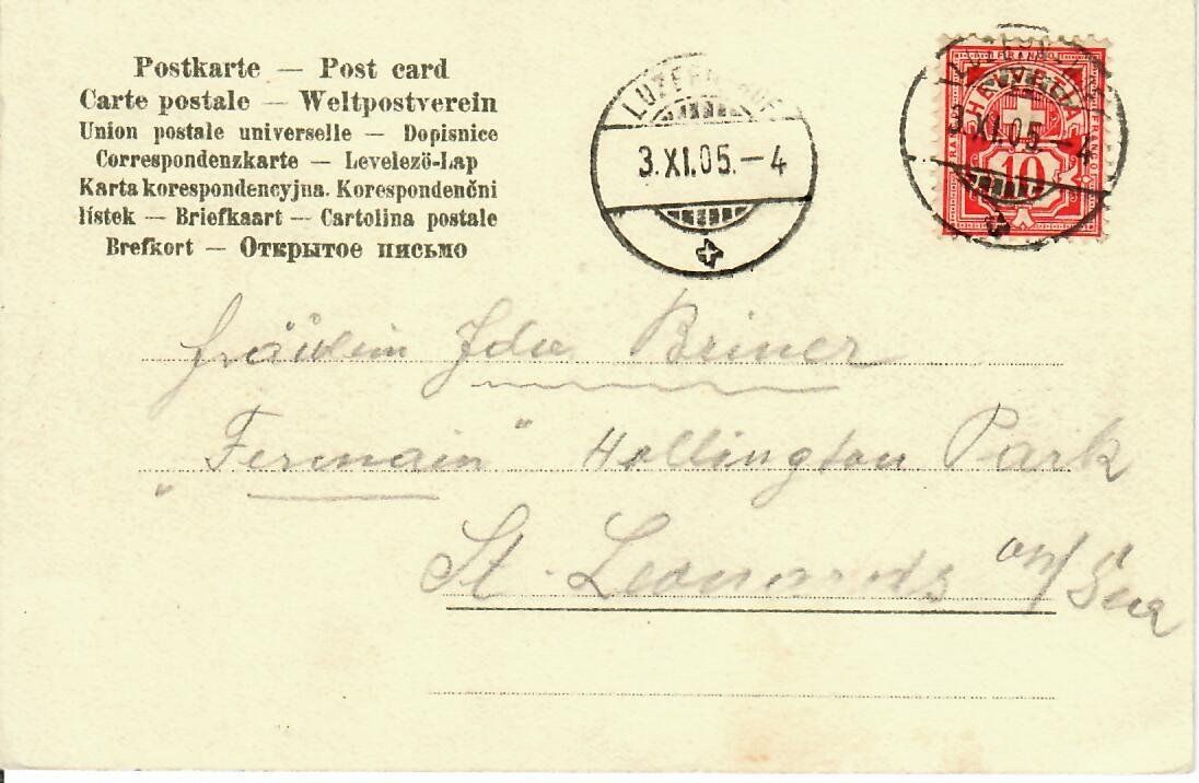 Cartoline postali: Hotel Stanserhorn 1905 – Usato da Hochdorf venduto da Ziegel-16 1