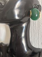 Clip boucles d'oreilles vert et  doré vintage  occasion