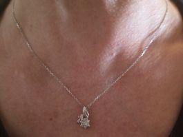 900 Platin Anhänger &100% natürliche Diamanten ohne Kette