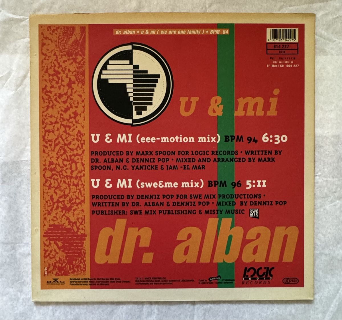 Dischi in vinile: Dr. Alban - U & Mi - 12" Maxi - 90s – Usato da Rorbas venduto da BlackstarRecords 1