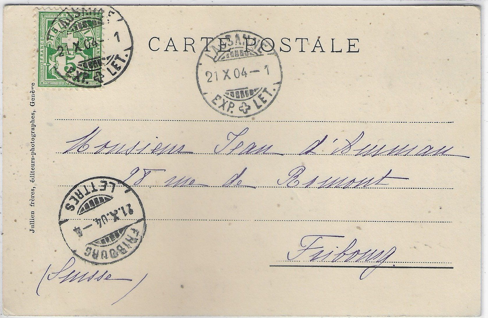 Cartoline postali: Lausanne - Le Chateau – Usato da Ettingen venduto da Kartenplanet 1