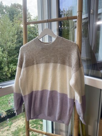 Pull H&M multicolore rayé taille M en bon état
