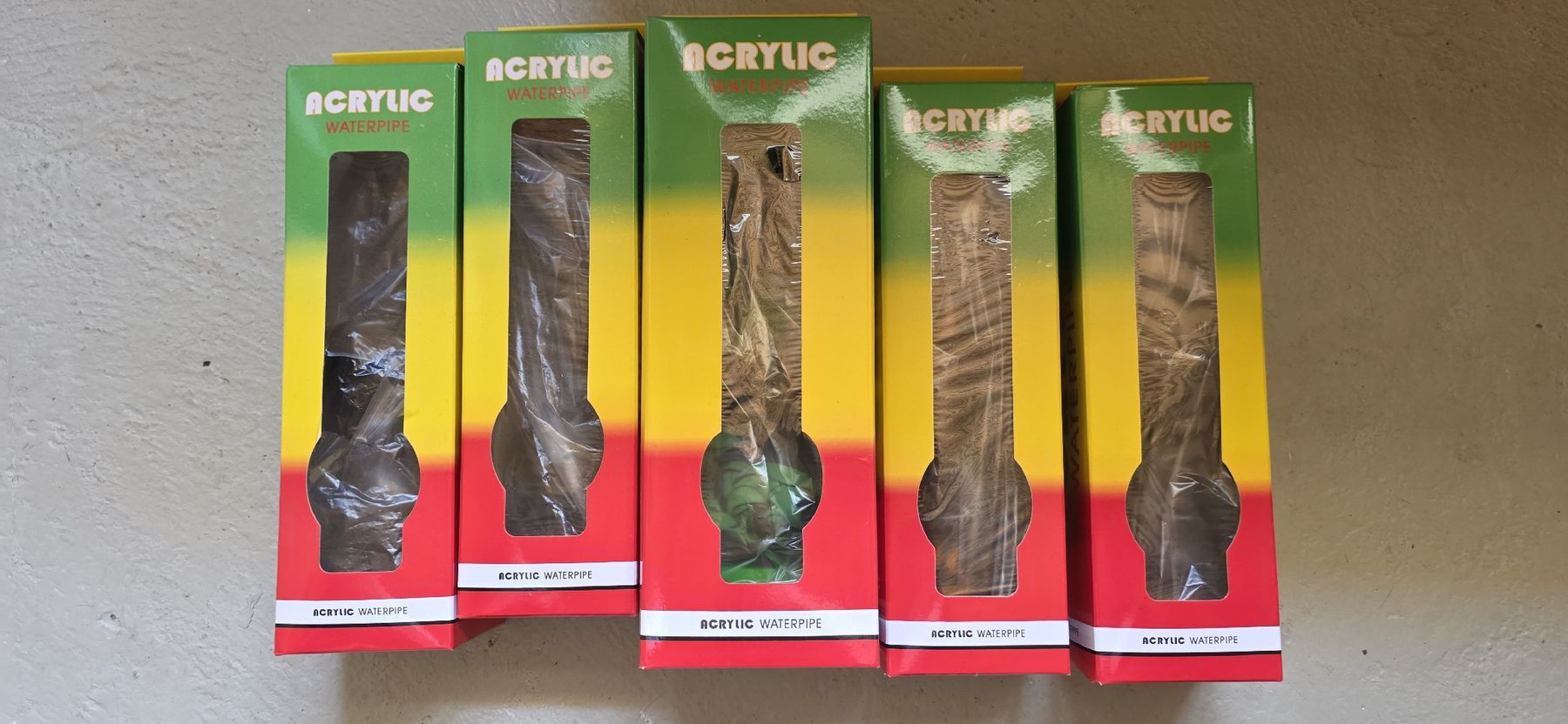 Wasserpfeifen: 5x Acryl Wasserpfeife Set - Headshop Restposten – Neu und originalverpackt aus Bäretswil von Baeriguy