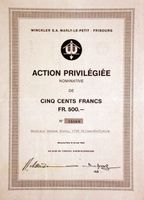 Winckler SA Marly-le-Petit Fribourg - 1962