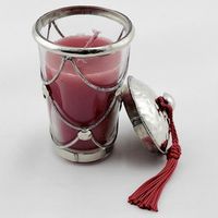 Kerze im Glas aus Alpaka Nr. 1 Rot
