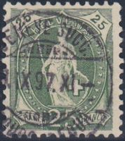 67D mit Vollstempel Genève Succ., September 1897