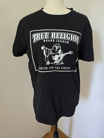 True Religion T Shirt Gr. XS S – Schwarz Strass Buddha 