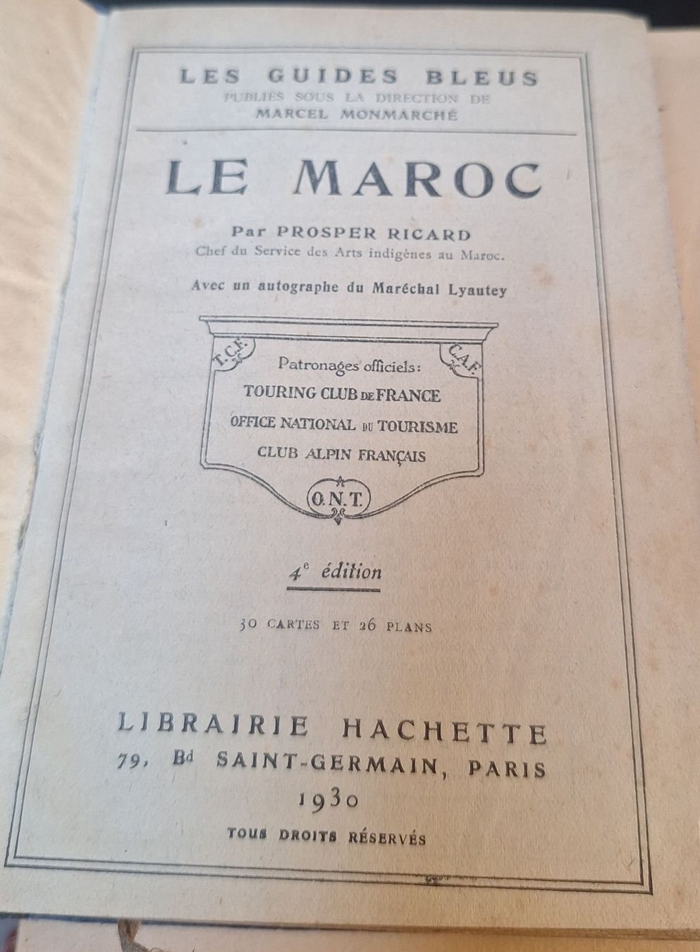Libri: Les Guides Bleus Le Maroc 4e édition 1930 – Usato da Tannay venduto da v1n1p00h