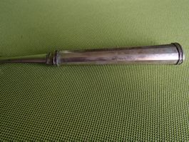 versilberte Art Deco Fleischgabel