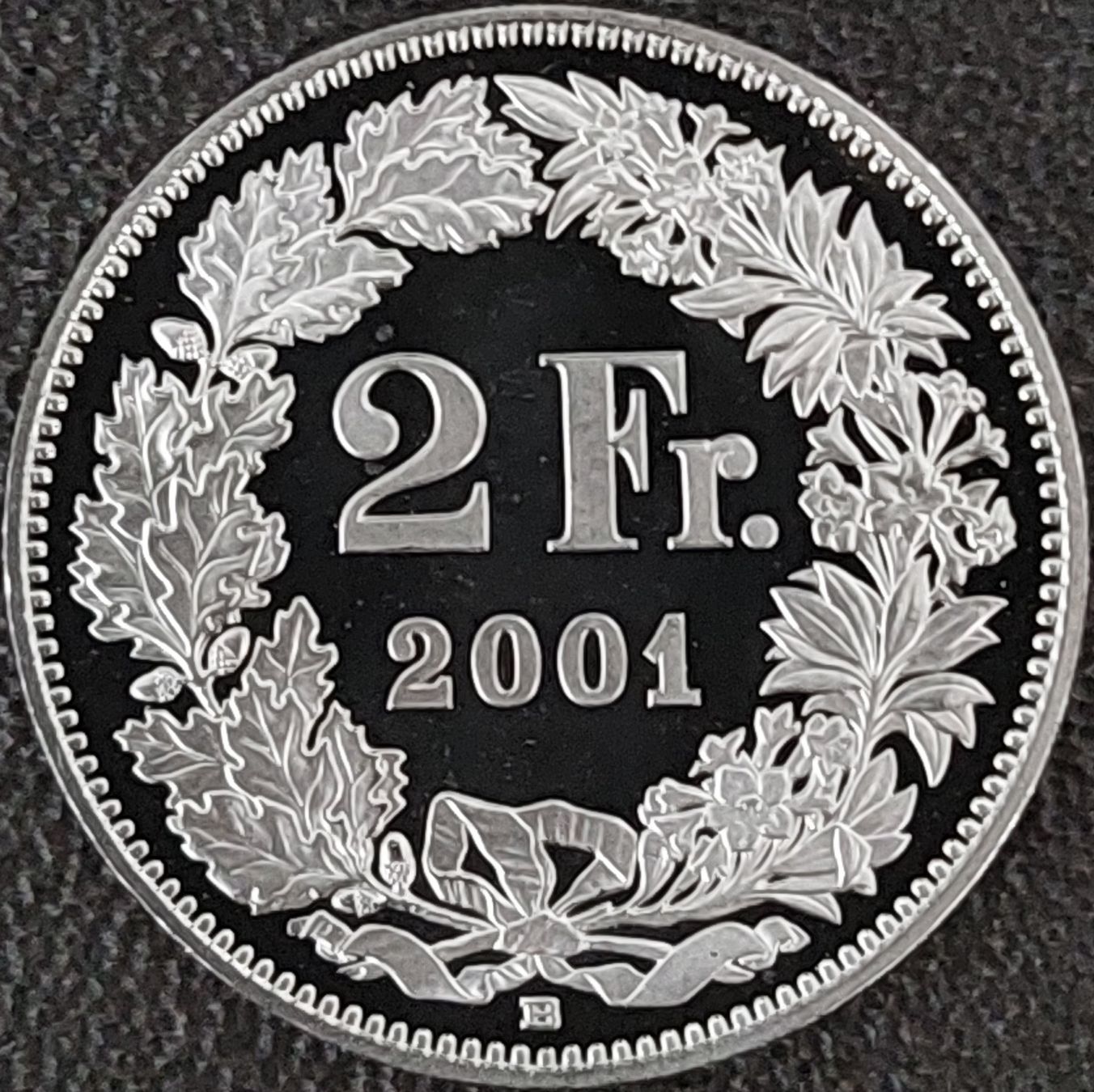 Tutti le monete: 2 Franken 2001 stgl. / aus Münzsatz – Nuovo (secondo la descrizione) da Arch venduto da coinsandmore