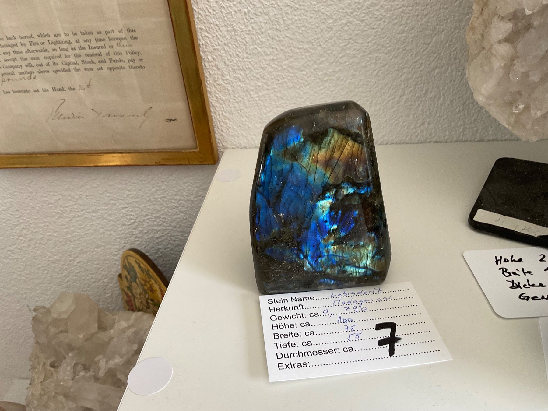 Minerali & Pietre curative: Wunderschoener Labradorit Handschmeichler Edelstein Deko! – Nuovo (secondo la descrizione) da Gibswil venduto da MineralienJRS