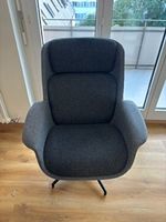 Sessel dunkelgrau mit Metallfuss gebraucht