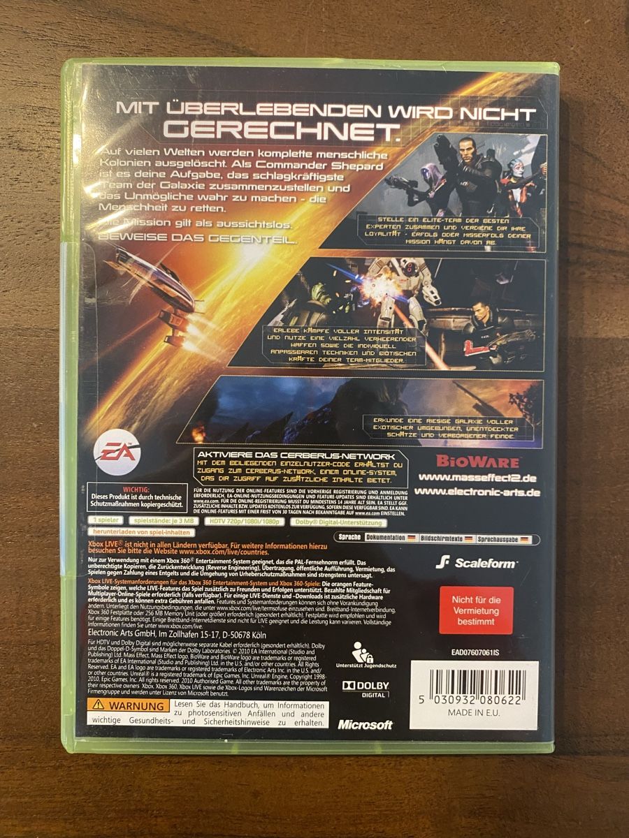 Microsoft Giochi: Mass Effect 2 für Xbox 360 – Usato da Thunstetten venduto da Virus_33 2