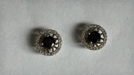 Ohrstecker, Diamant mit Halo