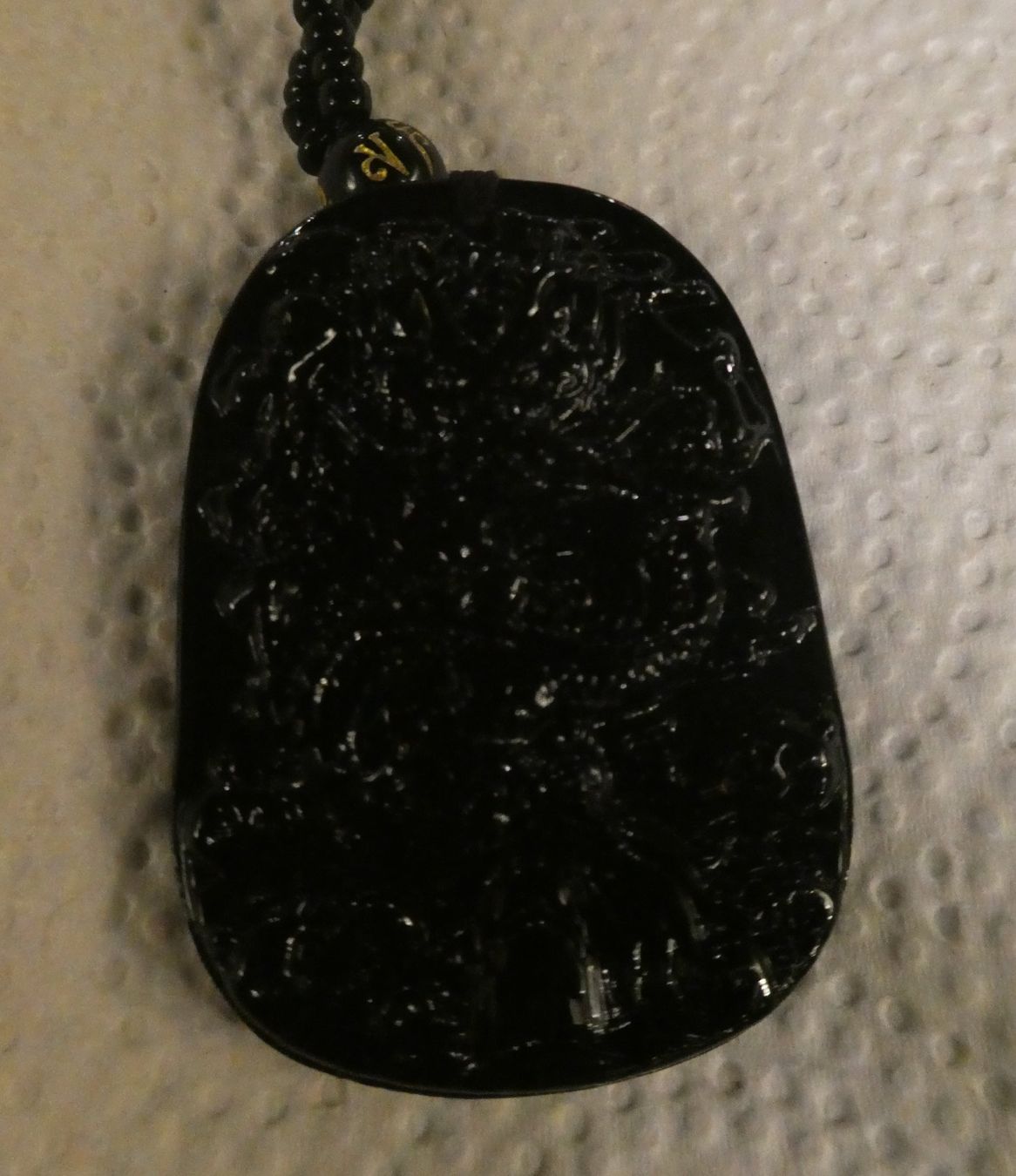 Catenine: Collier en obsidienne avec pendentif dragon – Nuovo e nell'imballaggio originale da Troistorrents venduto da Marion70 3