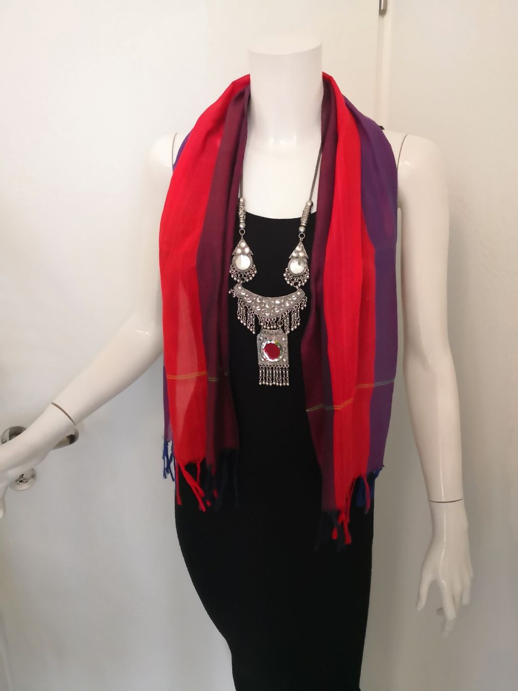 Foulards, Tücher & Schals: 🤩BOHO-CHIC SCHAL ROT-VIOLET NEU – Neu (gemäss Beschreibung) aus Olten von Naja-Twins-Twins 2